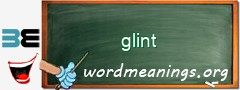 WordMeaning blackboard for glint